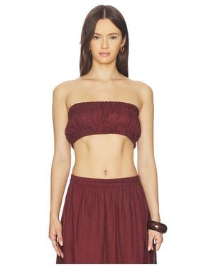 Mikoh Swimwear Top Sin Tirantes Marlion En Color Marrón Talla (También En 2/M, 3/L) - Rojo