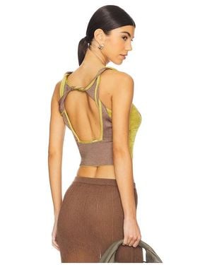 Isa Boulder Two-Tone Twisted Top - Orange