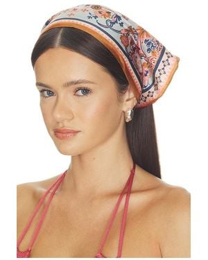 Zimmermann Printed Silk Tie Headscarf - White