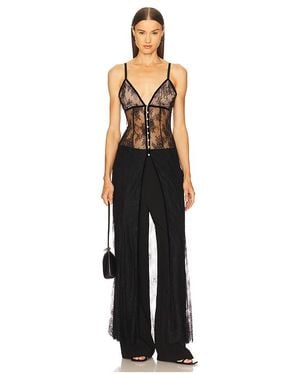 Alice + Olivia Melodie Lace Maxi Top - Black