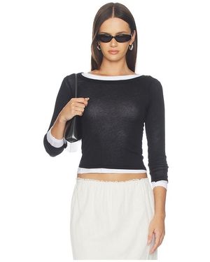 Enza Costa Tissue Jersey Layered Longsleeve - Blue