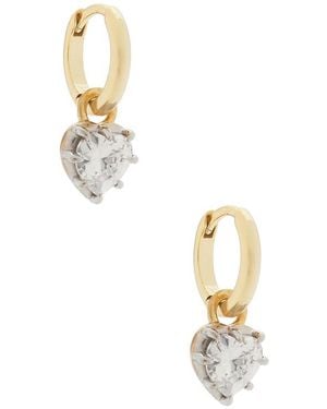 Shashi Heart Georgian Cut Earring - Metallic