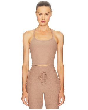 Beyond Yoga Spacedye Slim Racerback Cropped Tank Top - Natural