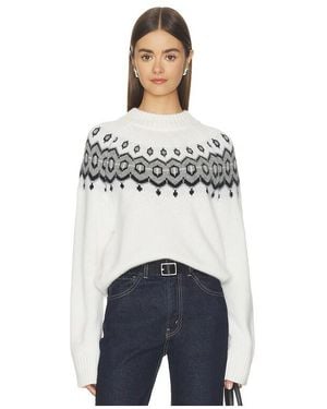 W. Cashmere Adina Fair Isle Pullover - Blue