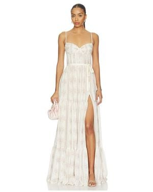 V. Chapman ROBE MAXI GWEN en Cream. Taille 4. Also en 0, 2, 6, 8, 10, 12. - Blanc