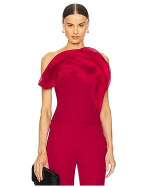 Gaurav Gupta The Wave Ruffle Top - Red