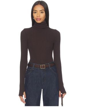 Enza Costa Jumper Knit Turtleneck Top - Blue