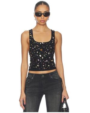 Jaded London Tank Top With Sequins And Beading - Black