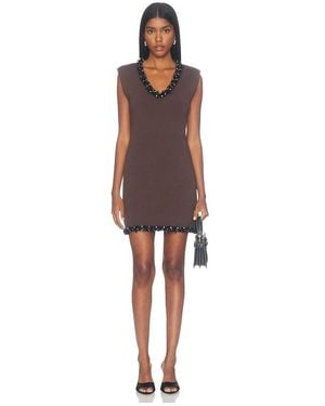 Jonathan Simkhai ROBE COURTE SUKI en Chocolate - Multicolore