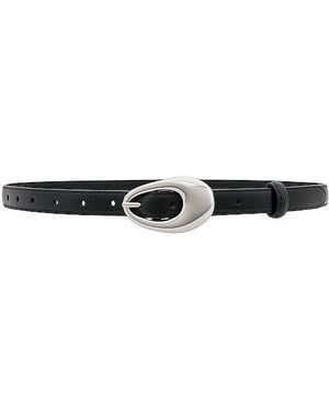 Shashi Oval Buckle Belt - Black
