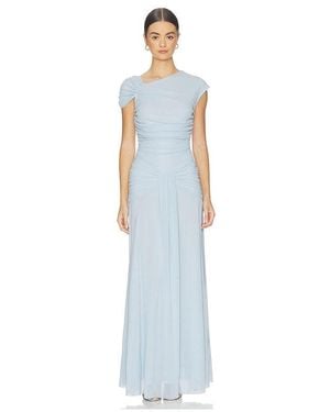 ROTATE BIRGER CHRISTENSEN Maxi Asymmetric Dress - Blue