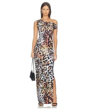 Norma Kamali Figurbetontes Schulterfreies Abendkleid - Weiß