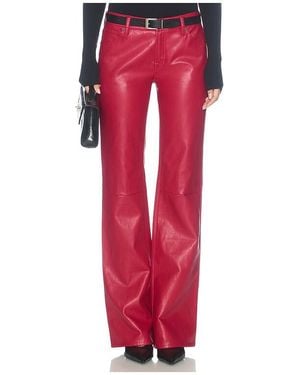 GOOD AMERICAN Better Than Leather Vintage Low Rise Pant - Red