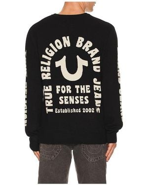 TRUE RELIGION Relaxed Logo Sweater - Black
