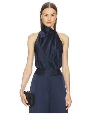 The Sei Drapiertes Neckholder-Top - Blau