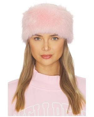 WellBeing + BeingWell Stirnband Faux Fur Headband - Pink