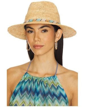 Nikki Beach Sombrero Fedora Belize En Color Neutral Talla - Azul