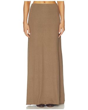 Leset Lauren Maxi Skirt - Brown