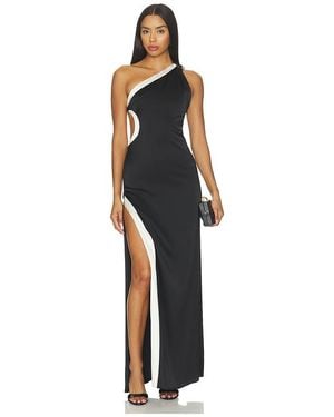 Alice + Olivia Gwendolyn Asymmetrical Cutout Midi Dress With Hardware Detail - Black