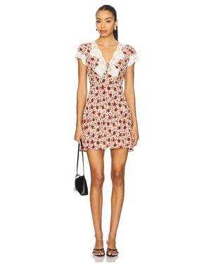 RIXO London Minivestido Lacie En Color Rosado, Rojo Talla (También En Xl) - Blanco