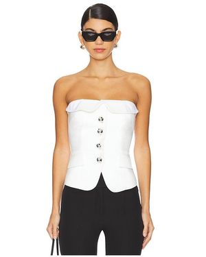 LEJE Tailored Bustier Top - White