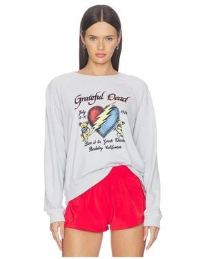Junk Food Sweatshirt Grateful Dead Live 1988 Raglan Crew Fleece - Rot