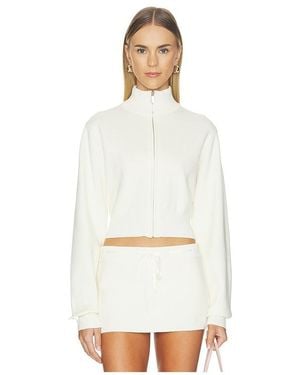 Amelie Teje Gianna Zip Up Cardigan - White