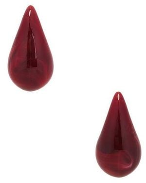 Luv Aj The Lucite Gia Earrings - Red