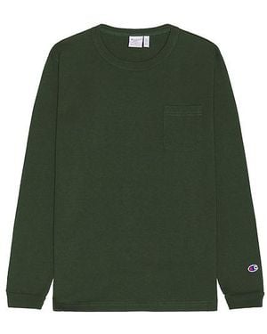 Champion Langarmshirt Mit Tasche Usa - Grün