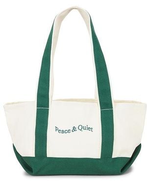 Museum of Peace & Quiet Mini Wordmark Small Boat Tote - Green