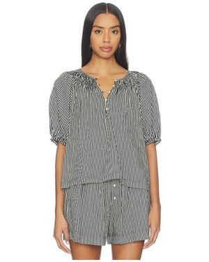 The Great The Smocked Sleep Top - Gray