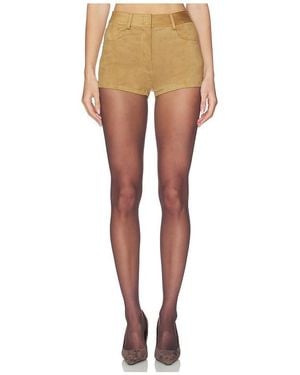 Norma Kamali Short De Mezclilla De Tiro Alto En Color Bronce Talla (También En Xxs, Xs, S, M, Xl) - Blanco