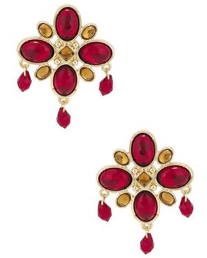 petit moments Pendientes Vistosos Ember En Color Rojo Talla