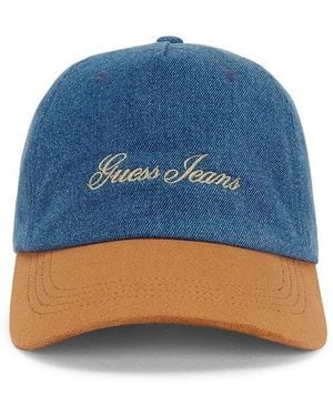 Guess Blocking Baseball Hat - Blue