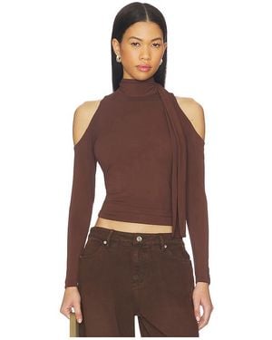 Mimchik Jean Scarf Top - Brown