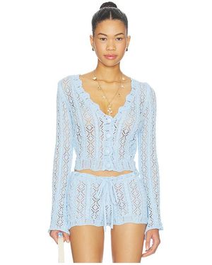 SNDY'S Crochet Cardigan - Blue