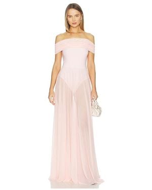 Norma Kamali Sleeveless Cowl Neck Combo Flared Gown - Natural