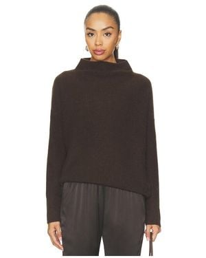 Vince Boiled Funnel Neck Pullover Sweater - Brown