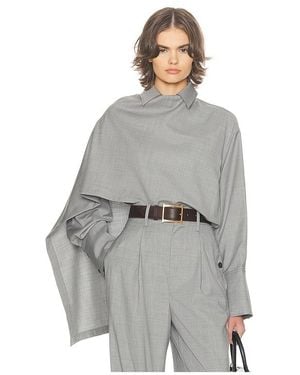 Helsa The Left Bank Layered Shirt - Grey