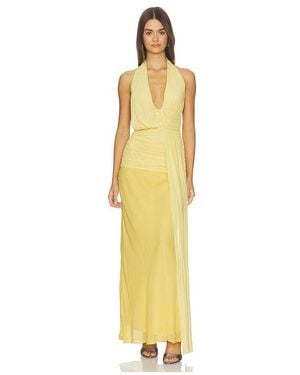 Bec & Bridge Cassis Drape Maxi Dress - Yellow