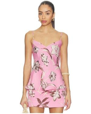 Rococo Sand V-Neck Strappy Top - Pink