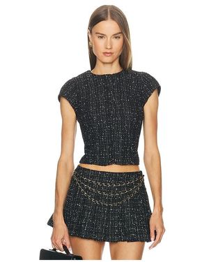 LOBA Danica Tweed Top - Black