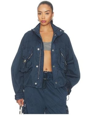 The Attico Utility Bomber Jacket - Blue
