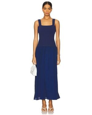La Ligne Knit Tank Skirt Dress - Blue