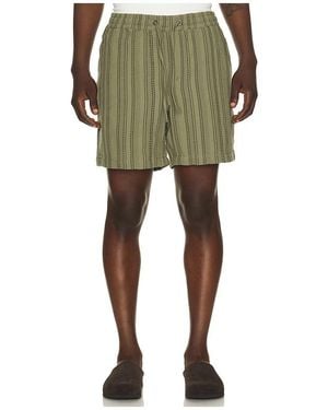 Marine Layer 6 Saturday Dobby Stripe Short - Green