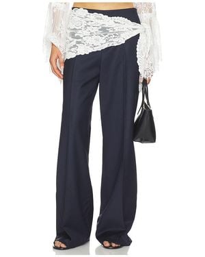 Sea Fiora Tropical Wool Pants - Blue