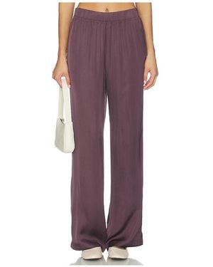 PERFECTWHITETEE Camile Wide Leg Pant - Purple