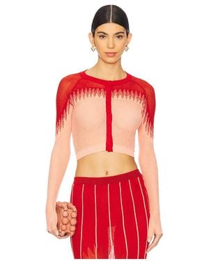 Isa Boulder Cardigan Fanged - Rot