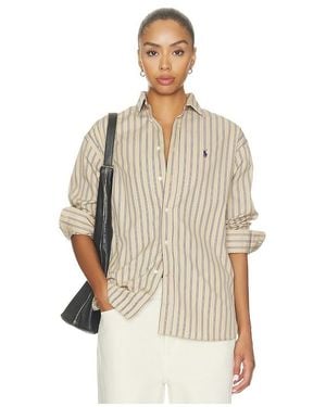 Polo Ralph Lauren Cotton Long Sleeve Blouse - Natural