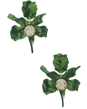 Lele Sadoughi Crystal Lily Earrings - Green